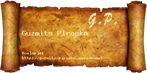 Guzmits Piroska névjegykártya
